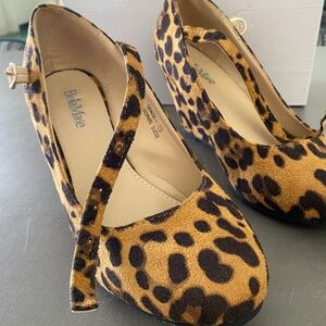 Bella Marie Leopard Wedges